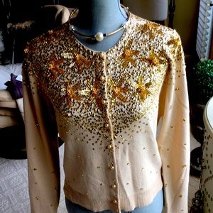 Moda International Pearl Button down Sweater e